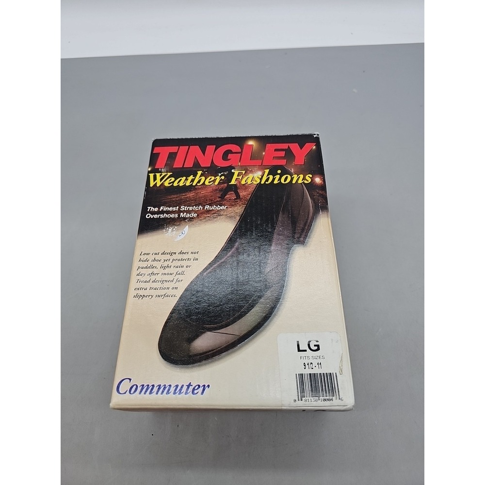 Tingley Weather Fashions Rubber Overshoes Commuter 1000‎  Large 9.5 -11  Black